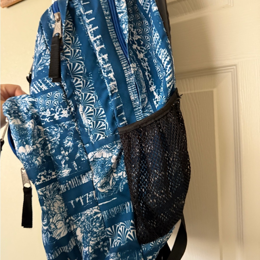Jansport Floral Blue Backpack - Picture 3 of 4